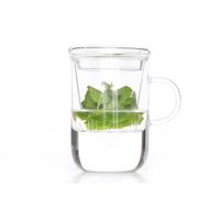 Theeglas met filter Ø 8cm h=12cm