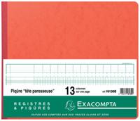 Exacompta registers, ft 27 x 32 cm, 13 kolommen op 1 bladzijde, 31 lijnen, 80 bladzijden