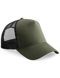 Beechfield CB640B Junior Snapback Trucker - Olive Green/Black - One Size