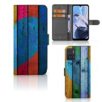 Motorola Moto E22 | E22i | Book Style Case | Wood Heart - Cadeau voor je Vriend