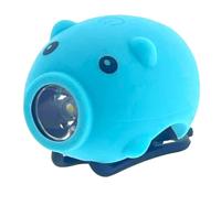 PexKids fietstoeter varken met led lamp usb blauw
