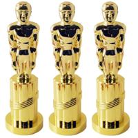 3 plastic beeldjes goud 3 plastic beeldjes goud