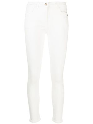 Patrizia Pepe jean skinny à logo strassé - Blanc