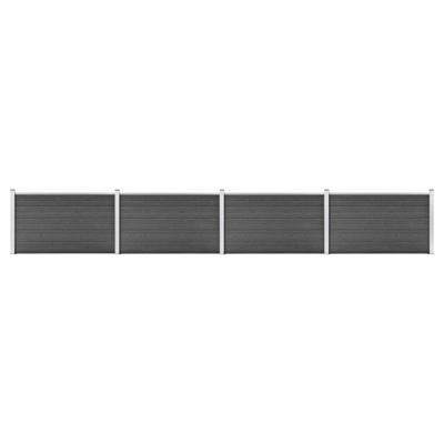 Schuttingpanelenset 699x105 cm HKC zwart
