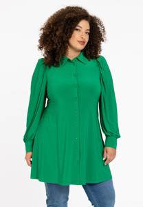 Yoek Blouse wide bottom | Groen | Maat 38/40