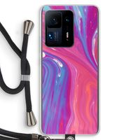 Paarse stroom: Xiaomi Mi Mix 4 Transparant Hoesje met koord