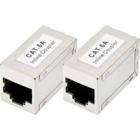 Digitus DN-93905-2 Digitus CAT 6A modulaire koppeling, afgeschermd - 2 stuks DN-93905-2 RJ45, behuizing (koppeling) Aantal polen (sensoren) 8 Zilver 2 stuk(s)