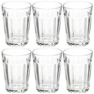 Set van 6x stuks water/sap glazen Lorenz 250 ml van glas   -