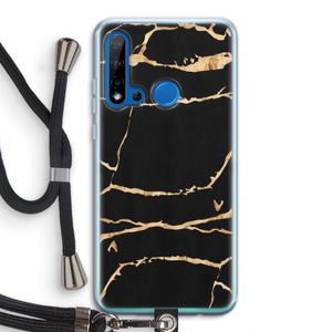 Gouden marmer: Huawei P20 Lite (2019) Transparant Hoesje met koord