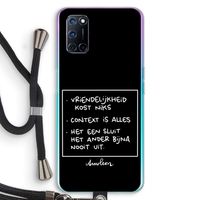 Mijn Motto's: Oppo A72 Transparant Hoesje met koord