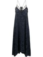 Zadig&Voltaire robe mi-longue Risty en soie - Bleu - thumbnail