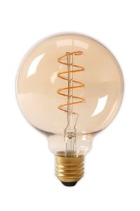 LED volglas Flex Filament Globelamp 240V 4W 200lm E27 G125, Goud 2100K Dimbaar - Calex