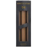 Leen Bakker - Dinerkaars Winterwarm - 6 Stuks - Paraffine - Bruin - H21.5 Cm