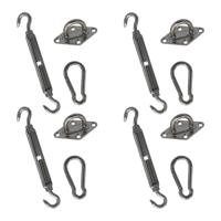 Schaduwdoek ophangaccessoires set - 12-delig - luifel/hangmat bevestiging Schaduwdoek ophangaccessoires set - 12-delig - luifel/hangmat bevestiging