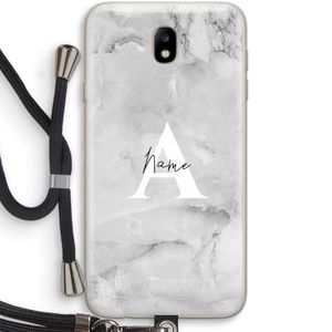 Ivory Marble: Samsung Galaxy J7 (2017) Transparant Hoesje met koord