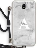 Ivory Marble: Samsung Galaxy J7 (2017) Transparant Hoesje met koord