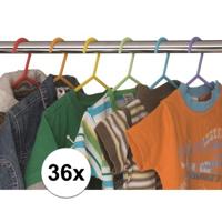 Kledinghangers voor kinderkleding - 36x stuks - plastic - 28 cm - klerenhangers