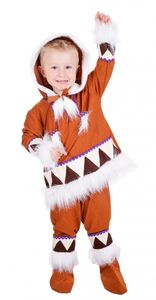 Eskimo outfit voor jongens 9-11 jaar  -