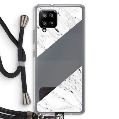 Biggest stripe: Samsung Galaxy A42 5G Transparant Hoesje met koord