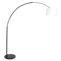 Steinhauer Vloerlamp Sparkled light 9829 zwart kap grof linnen wit - thumbnail