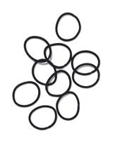 HEMA Haarelastiekjes zwart- 10 stuks (zwart)