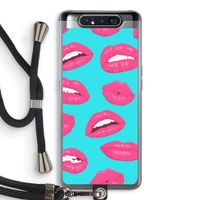 Bite my lip: Samsung Galaxy A80 Transparant Hoesje met koord