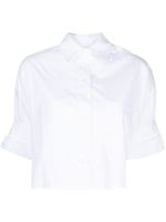 TWP chemise crop en coton à manches retroussées - Blanc