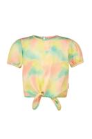 B.Nosy zomer top meisjes - roze/geel/groen AOP - knoop - Bonny