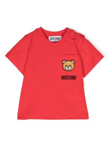 Moschino Kids t-shirt en coton à patch Teddy Bear - Rouge