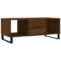 vidaXL Salontafel 102x50x40 cm bewerkt hout bruin eikenkleur - thumbnail