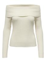 Only Onlkatia Ls Off Shoulder Knt Noos Trui Whitecap Gray Melange