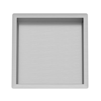 Wandnis Fido | Inbouw | 30x30x7 cm | Met verlichting | 1 vak | RVS look