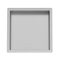 Wandnis Fido | Inbouw | 30x30x7 cm | Met verlichting | 1 vak | RVS look