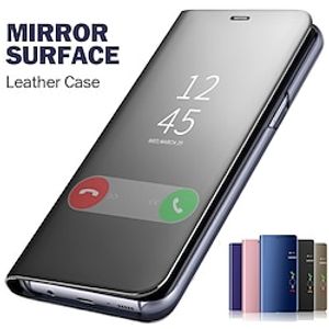 telefoon hoesje Voor Samsung Galaxy S24 S23 S22 S21 S20 Plus Ultra A54 A73 A53 A52 A32 S10 Lite S10 S9 Plus Volledig hoesje Fliphoes Spiegel Automatisch slapen / ontwaken Anti-krassen Effen PC Lightinthebox