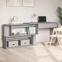 Hoekbureau 200x50x76 cm bewerkt hout grijs sonoma eiken