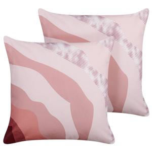 Beliani CAMPEI - Buitenkussen-Roze-Polyester