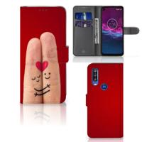 Motorola One Action | Wallet Case | met Pasjes | Liefde - Origineel Romantisch Cadeau