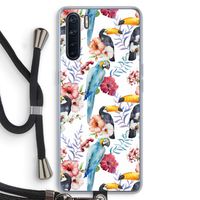 Bloemen tukan: Oppo A91 Transparant Hoesje met koord Bloemen tukan: Oppo A91 Transparant Hoesje met koord
