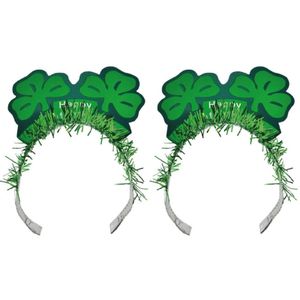 2x St. Patricks day diademen/haarbanden voor volwassenen