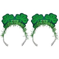 2x St. Patricks day diademen/haarbanden voor volwassenen - thumbnail