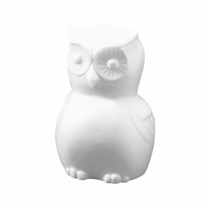 Rayher Piepschuim uilen knutsel dieren figuur - wit - 22 cm - hobby