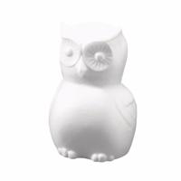 Rayher Piepschuim uilen knutsel dieren figuur - wit - 22 cm - hobby