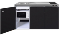 MKM 150 Zwart mat met losse magnetron en koelkast RAI-330 - thumbnail