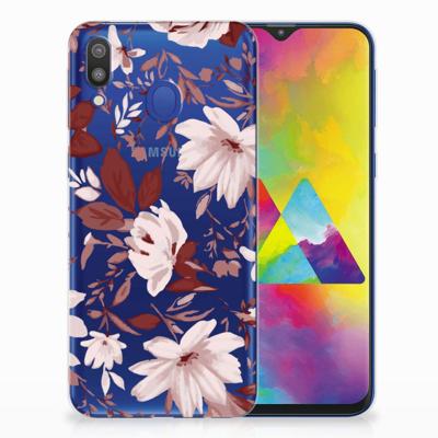 Smartphone hoesje Samsung Galaxy M20 (Power) Watercolor Flowers