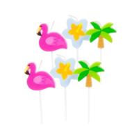 Folat Tropical party kaarsen 7,5 cm set van 6 | 24 stuks