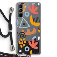 Abstract: Samsung Galaxy S21 Transparant Hoesje met koord