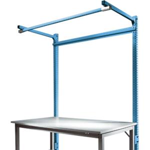 Manuflex ZB3842.5007 Aanbouw opbouwdeel met arm voor universele + professionele standaard aanbouw tafels, gebruiksh 1500 mm