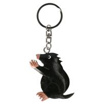 Houten mol sleutelhanger - 5 cm - Dieren cadeau artikelen - Mollen/Molletjes
