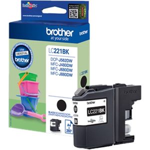 Brother LC-221BK inktcartridge 1 stuk(s) Origineel Zwart