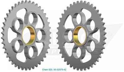 ESJOT Chain wheel 520 42z steel silver